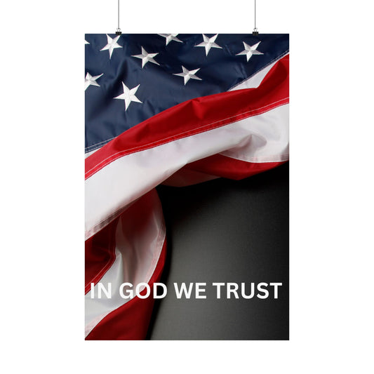 In God We Trust | American Flag Patriotic Poster 🇺🇸