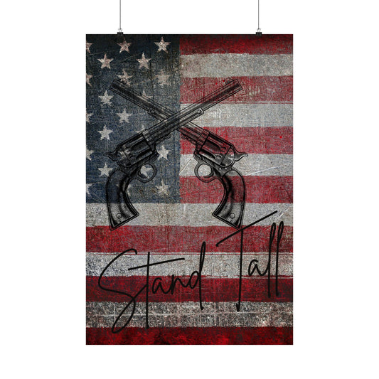 American Flag Wall Art | Stand Tall Patriotic Poster